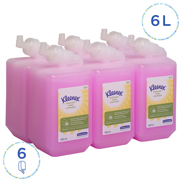 Kleenex Aanbieding: Kleenex Handzeep Voor Dagelijks Gebruik 6331, Roze (6 verpakkingen - 1 L)  SKL00055 - 2