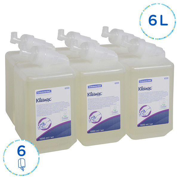 Kleenex Aanbieding: Kleenex Handzeep voor Frequent Gebruik 6333, Helder/Geurloos (6 verpakkingen - 1 L)  SKL00053 - 3
