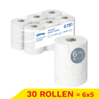 Aanbieding: Kleenex Ultra Slimroll Papieren Handdoeken Op Rol 6781 Wit (5 stuks à 100 m) SKL00066