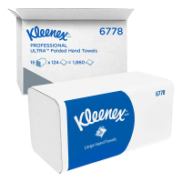 Kleenex Grote Ineengevouwen V-vouw Handdoeken | 6778 | 2-laags | 15 pakken x 124 vellen SKL00064