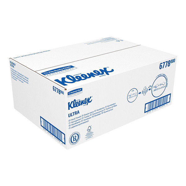 Kleenex Grote Ineengevouwen V-vouw Handdoeken | 6778 | 2-laags | 15 pakken x 124 vellen SKL00064 - 2