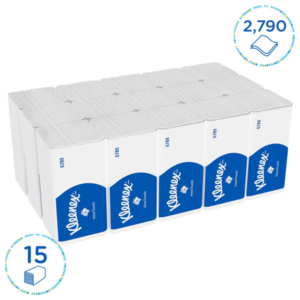 Kleenex Ineengevouwen 2-laags Handdoeken 6789 (15 pakken - 186 vellen) SKL00032 - 8