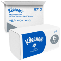 Kleenex Ultra Ineengevouwen Handdoeken 6710 - 15 verpakkingen - 96 handdoeken (1440 in totaal)  SKL00031