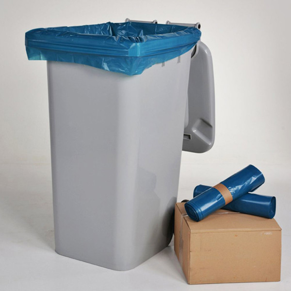 Knapzak Containerzakken Ongeperforeerd | Zonder sluitlint | LDPE Regeneraat | Blauw | 40 Micron | 140 liter (100 zakken) SKA00052 - 2