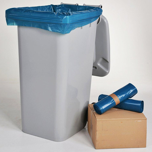 Knapzak Containerzakken Restafval Blauw Onbedrukt Zonder Lint | 240 L LDPE Ondoorzichtig Regeneraat | 40 Micron |  (100 stuks) SKA00053 - 2