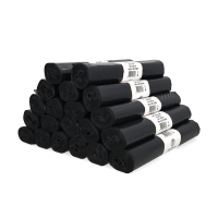 Knapzak Vuilniszakken | LDPE | Grijs Ongeperforeerd | 60 L (20 rollen à 20 stuks) SKA00112