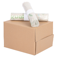 Knapzak Vuilniszakken Bedrukt | LDPE Semi-Transparant Regeneraat | 39 Micron | 400 L (84 stuks) SKA00028