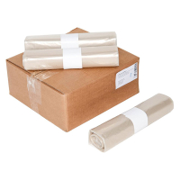 Knapzak Vuilniszakken Extra Sterk Onbedrukt | LDPE Semi-transparant Regeneraat | 60 Micron | 400 L (60 stuks) SKA00039