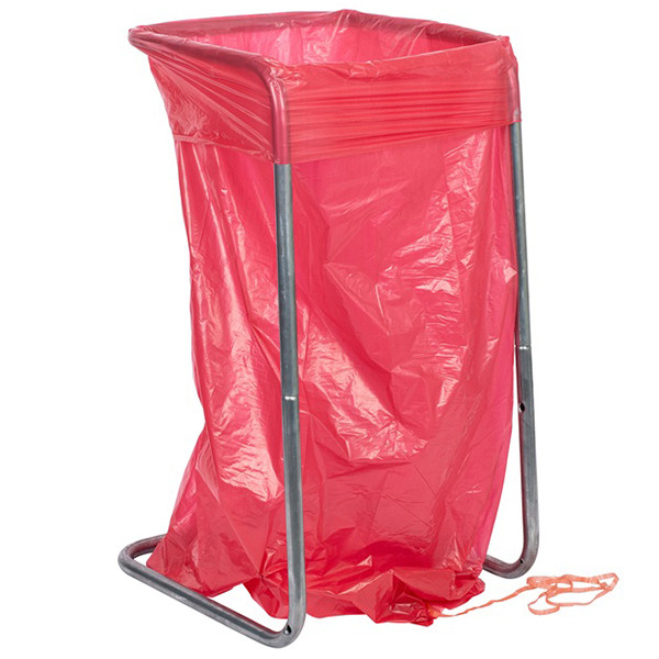 Knapzak Vuilniszakken Extra Sterk Onbedrukt | Rood | LDPE transparant | 40 Micron | 300 L (84 stuks) SKA00026 - 2