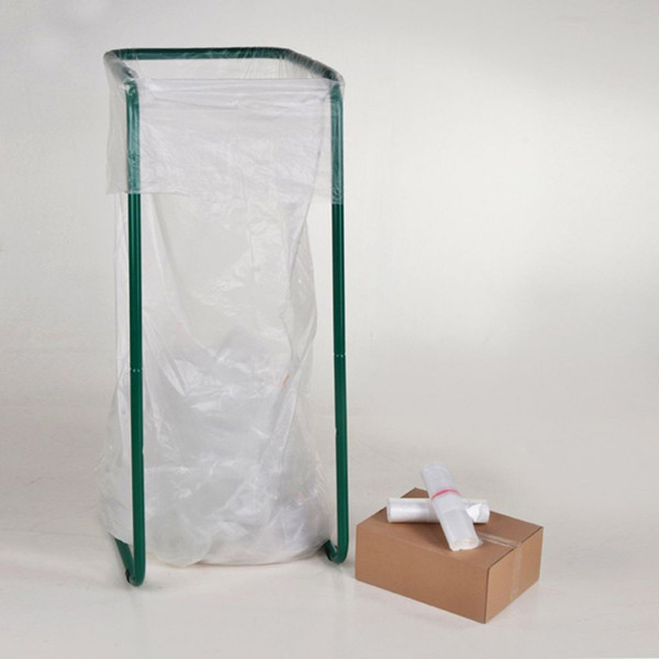 Knapzak Vuilniszakken Geperforeerd | Trekband | MDPE | Transparant | 20 Micron | 400 liter (84 zakken) SKA00036 - 2