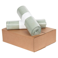Knapzak Vuilniszakken Onbedrukt Zonder Lint | LDPE Semi-Transparant Regeneraat | 39 Micron | 1000 L (54 stuks) SKA00045