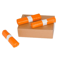 Knapzak Vuilniszakken Oranje Onbedrukt Zonder Lint | MDPE Transparant | 23 Micron | 400 L (84 stuks) SKA00041