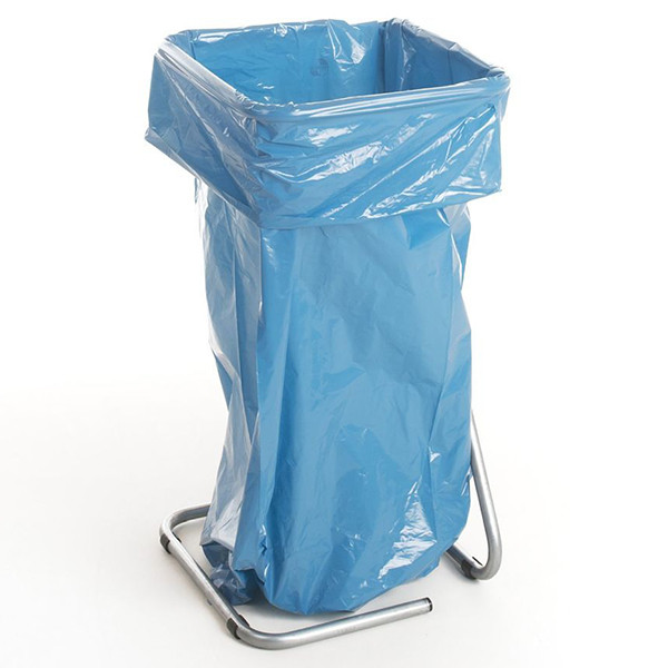 Knapzak Vuilniszakken Restafval Blauw Onbedrukt Zonder Lint | LDPE Ondoorzichtig Regeneraat | 35 Micron | 120 L (250 stuks) SKA00050 - 2