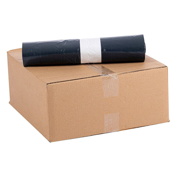 Knapzak Vuilniszakken Restafval Zwart Onbedrukt Zonder Lint | LDPE Ondoorzichtig Regeneraat | 38 Micron | 120 L (250 stuks) SKA00051 - 1