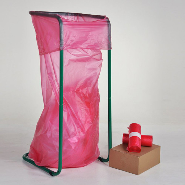 Knapzak Vuilniszakken Rood Extra Sterk Onbedrukt Zonder Lint | MDPE Transparant | 40 Micron | 400 L (50 stuks) SKA00043 - 2