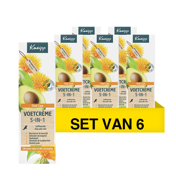Kneipp Aanbieding: Kneipp 5-in-1 Voetcrème (6 stuks - 75 ml)  SKN00239 - 1