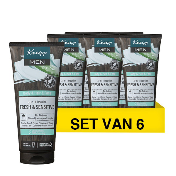 Kneipp Aanbieding: Kneipp Men Fresh & Sensitive 3-in-1 Douchegel (6 stuks - 200 ml)  SKN00301 - 1