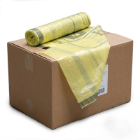 LDPE trekband 61x80 Geel PMD | 50 rollen à 10 zakken (123schoon huismerk) SDR06196