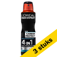 LOreal Aanbieding: 3x L'Oreal Men Expert Carbon Protect deodorant spray (150 ml)  SLO00084