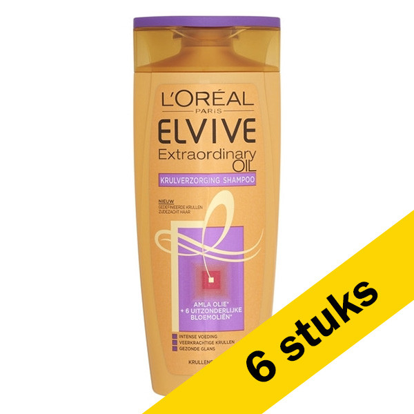 LOreal Aanbieding: 6x L'Oreal Elvive Extraordinary Oil Krulverzorging shampoo (250 ml)  SLO00172 - 1