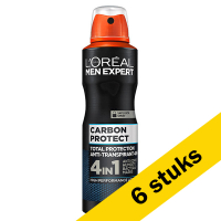LOreal Aanbieding: 6x L'Oreal Men Expert Carbon Protect deodorant spray (150 ml)  SLO00195