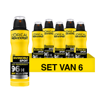 LOreal Aanbieding: 6x L'Oreal Men Expert Invincible Sport spray (150 ml)  SLO00206