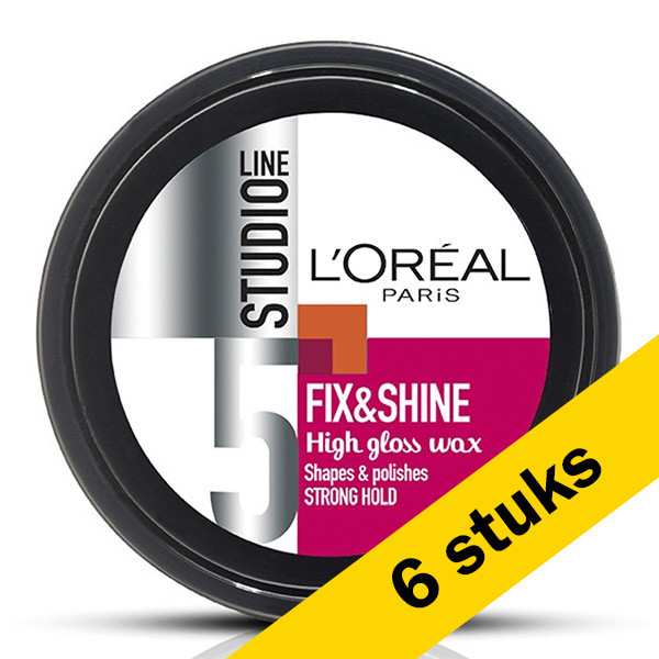 LOreal Aanbieding: 6x L'Oreal Studio Line Fix & Shine high gloss wax (75 ml)  SLO00149 - 1