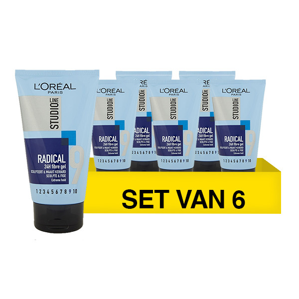 LOreal Aanbieding: 6x L'Oreal Studio Line Radical haargel (150 ml)  SLO00154 - 1