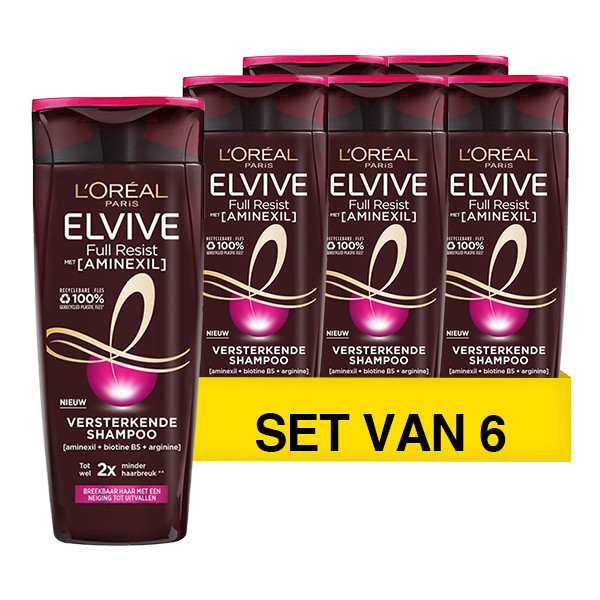 LOreal Aanbieding: L'Oreal Elvive Full Resist Shampoo (6 flessen - 250 ml)  SLO00237 - 1