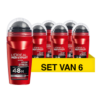 LOreal Aanbieding: L'Oreal Men Expert Deo roller Stress Anti Perspirant (6 stuks - 50 ml)  SLO00189