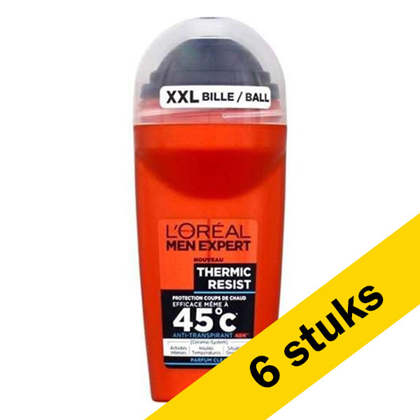 LOreal Aanbieding: L'Oreal Men Expert Deo roller Thermic Resist Clean Cool (6 stuks - 50 ml)  SLO00185 - 1