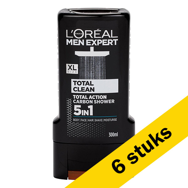 LOreal Aanbieding: L'Oreal Men Expert Douchegel Total Clean 5-in-1 (6 stuks - 300 ml)  SLO00179 - 1
