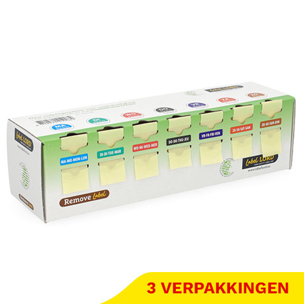 Labellord Remove Mini Voedseletiketten Dispenser Removable + Weg Op Label (3 x 250 stuks) SLA00036 - 1