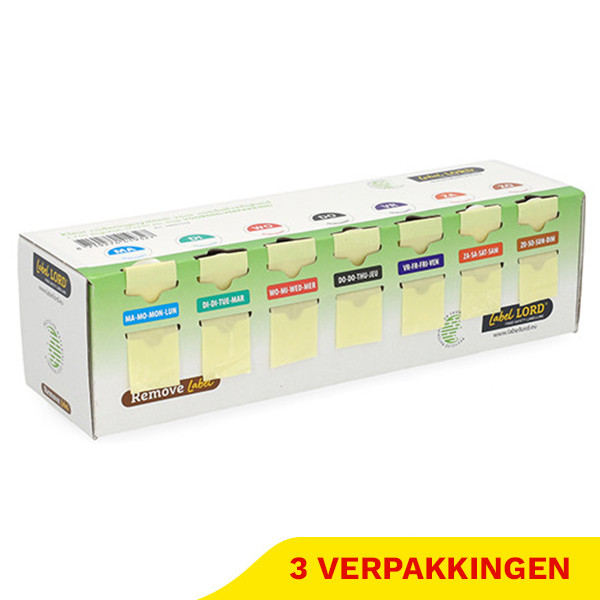 Labellord Remove Mini Voedseletiketten Dispenser Removable | Zonder weg op label (3 x 250 stuks) SLA00037 - 1