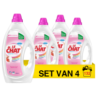 Le Chat Aanbieding: Le Chat Vloeibaar Wasmiddel Sensitive Color 5940 (4 flessen - 132 wasbeurten)  SLE00581