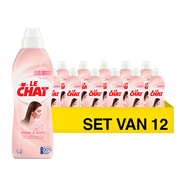Aanbieding: Le Chat Wasverzachter Pure & Soft 880 ml (12 flessen - 480 wasbeurten) SSC01218 - 1
