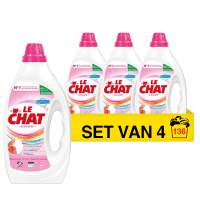 Le Chat Aanbieding: Le Chat wasmiddel gel Sensitive Color 1.7 liter (4 flessen - 136 wasbeurten)  SLE00269