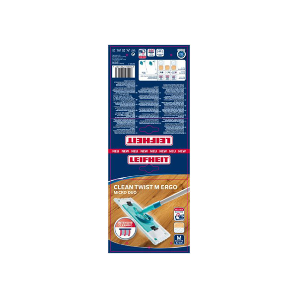Leifheit Clean Twist M Ergo Micro Duo | Vervangingsdoek | Klittenband (33 cm) SLE00190 - 2