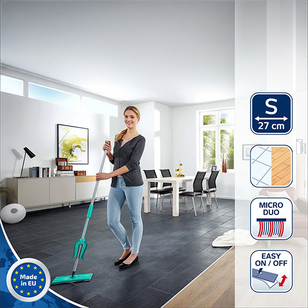 Leifheit Picobello vloerwisser Micro Duo met steel (140 cm) wisser (27 cm) SLE00051 - 1
