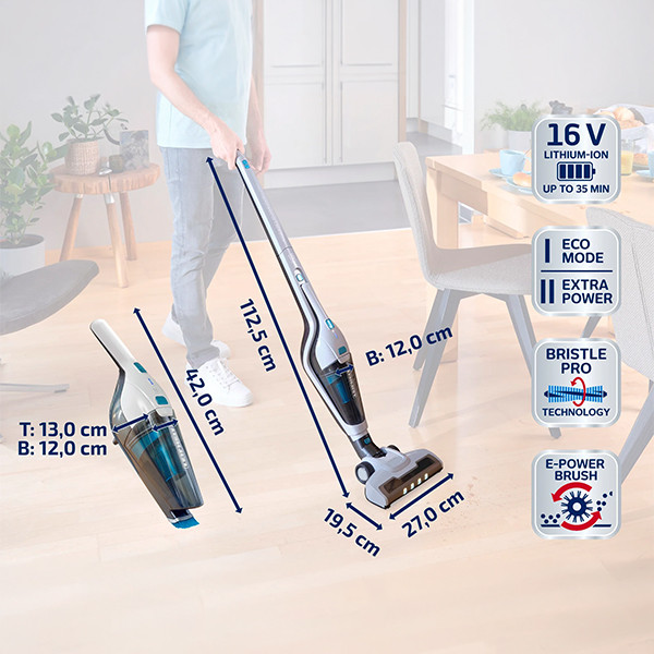 Leifheit Rotaro Powervac steelstofzuiger met kruimelzuiger (16V) SLE00123 - 2