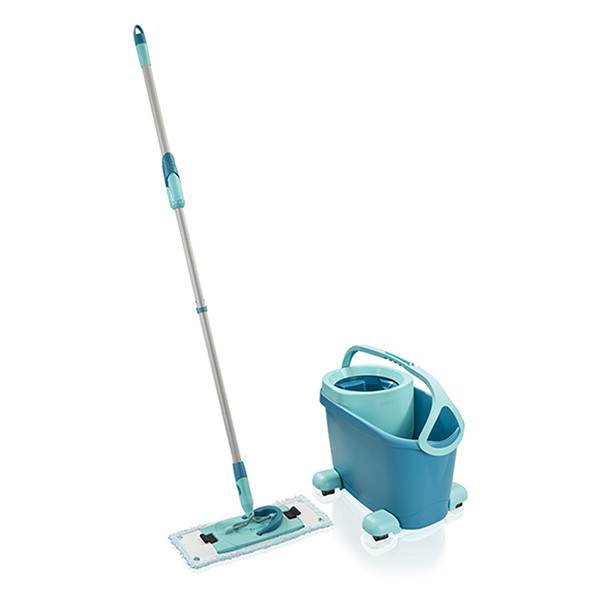 Leifheit clean twist vloerwisser M klittenband ergo set met wieltjes - 33 cm  SLE00187 - 1