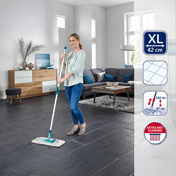 Leifheit profi XL vloerwisser met telescoopsteel (140 cm) wisser (42 cm) SLE00131 - 1