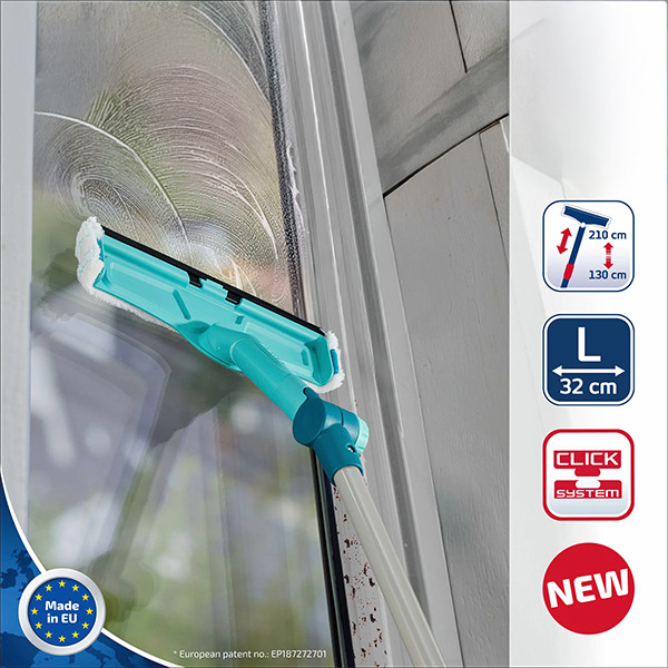 Leifheit raamwisser 3in1 (28 cm) met telescoopsteel en draaiknop (110 - 190 cm) click system SLE00231 - 1