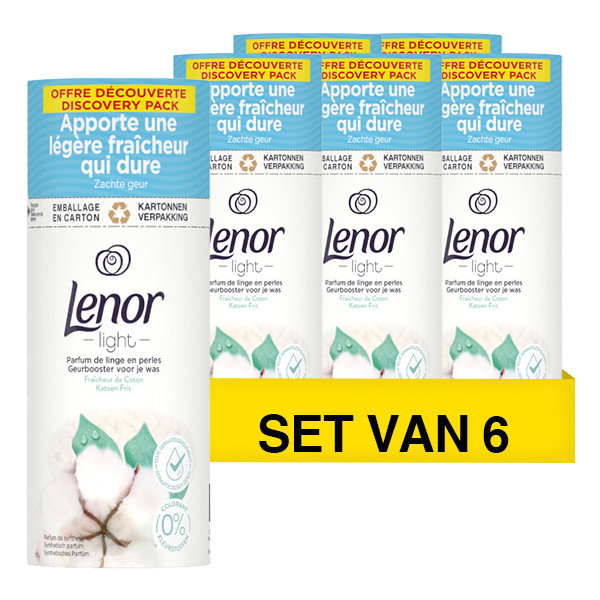 Lenor Aanbieding: 6x Lenor Light Geurbooster Katoen Fris 140 gram (11 wasbeurten)  SLE00411 - 1