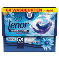 Lenor Aanbieding: Lenor All-in-1 Pods Zeebries (4 dozen - 64 Wasbeurten)  SLE00481