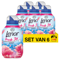 Lenor Aanbieding: Lenor Fresh Air Outdoorable Wasverzachter Pink Blossom 462 ml (6 flessen - 198 wasbeurten)  SLE00313