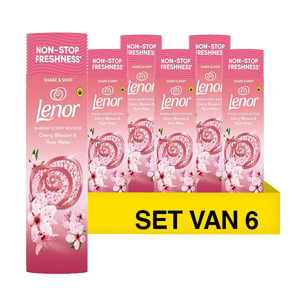 Aanbieding: Lenor Geurbooster Geurparels Cherry Blossom & Rose Water 275 gram (6 stuks - 138 wasbeurten) SLE00645 - 1