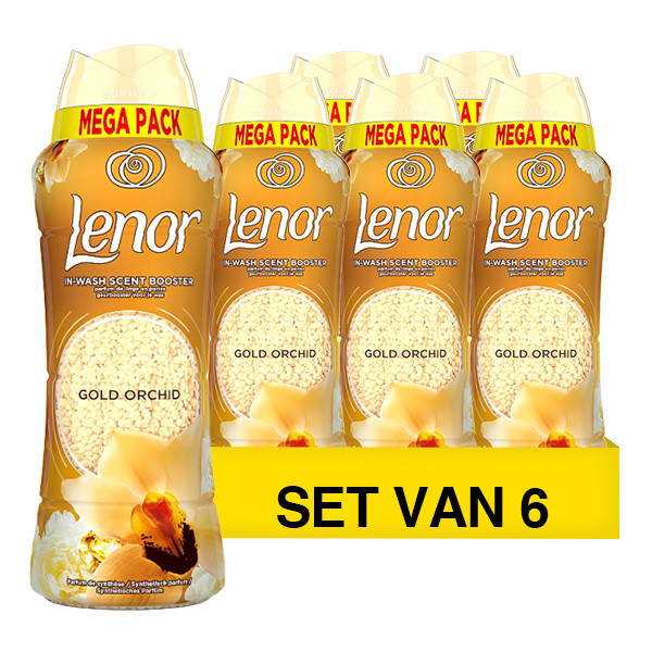 Lenor Aanbieding: Lenor Geurbooster Geurparels Gouden Orchidee 495 gram (6 flessen - 246 wasbeurten)  SLE00507 - 1