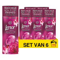 Lenor Aanbieding: Lenor Geurbooster Geurparels Jasmijn & Rose De Mai 165 gram (6 flessen - 84 wasbeurten)  SLE00453