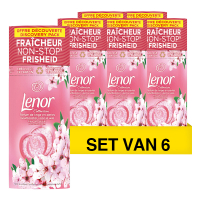 Lenor Aanbieding: Lenor Geurbooster Geurparels Kersenbloesem 140 gram (6 flessen - 66 wasbeurten)  SLE00393